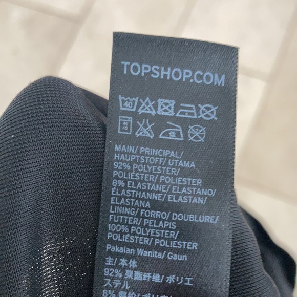 Topshop Glitter Stripe Velvet One-Sleeve Dress - Picture 6 of 6